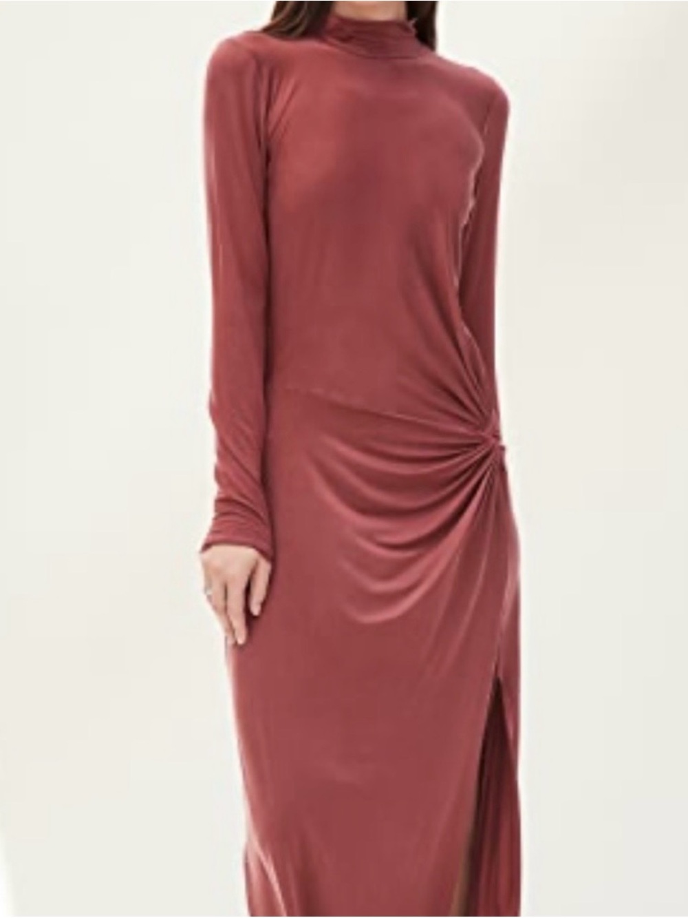 Young, Fabulous & Broke Madison Long Sleeve Twist-Side Maxi Dress
